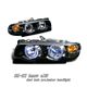 BMW E38 7 Series 1995-2001 Black Dual Halo Projector Headlights