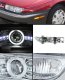 Saturn SL 1996-1999 Clear CCFL Halo Projector Headlights with Integrated LED