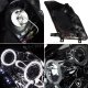 Nissan 350Z 2003-2005 Smoked Halo Projector Headlights with LED