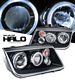 VW Jetta 1999-2004 Black Dual Halo Projector Headlights
