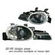 Dodge Neon 1995-1999 Black Projector Headlights with Bumper Lights