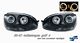 VW Rabbit 2006-2009 Depo Black Dual Halo Projector Headlights