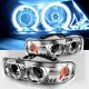 GMC Yukon XL 2000-2006 Clear CCFL Halo Projector Headlights with LED