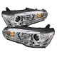 Mitsubishi Lancer 2008-2012 Clear Halo HID Projector Headlights with LED