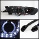 Toyota Corolla 1993-1997 Clear Halo Projector Headlights with LED