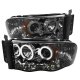 Dodge Ram 3500 2003-2005 Smoked CCFL Halo Projector Headlights with LED