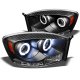 Dodge Ram 3500 2006-2009 Black CCFL Halo Projector Headlights with LED