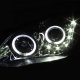 Toyota Corolla 2003-2008 Chrome Projector Headlights Halo LED