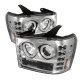 GMC Sierra 2500HD 2007-2014 Clear CCFL Halo Projector Headlights with LED