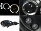 Dodge Neon 2000-2002 Black Dual Halo Projector Headlights with Integrated LED