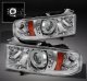 Dodge Ram Sport 1999-2001 Clear CCFL Halo Projector Headlights with LED