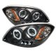 Pontiac G5 2007-2009 Black CCFL Halo Projector Headlights with LED