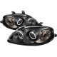 Honda Civic 1999-2000 Black Dual CCFL Halo Projector Headlights