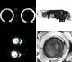 Chevy Tahoe 2000-2006 Clear Halo Projector Headlights with LED