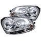 VW Rabbit 2006-2009 Clear Halo Projector Headlights with LED Daytime Running Lights