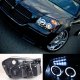 Dodge Magnum 2005-2007 Black CCFL Halo Projector Headlights with LED