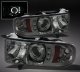 Dodge Ram 3500 Sport 1999-2002 Smoked Halo Projector Headlights with LED