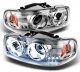 GMC Sierra Denali 2002-2007 Clear CCFL Halo Projector Headlights with LED