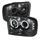 Ford F350 Super Duty 1999-2004 Smoked CCFL Halo Projector Headlights with LED