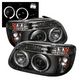 Ford Explorer 1995-2001 Black Dual Halo Projector Headlights