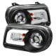 Chrysler 300C 2005-2010 Black Projector Headlights LED DRL