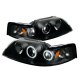 Ford Mustang 1999-2004 Black Dual CCFL Halo Projector Headlights