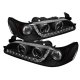 Toyota Corolla 1993-1997 Black Halo Projector Headlights with LED