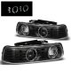 Chevy Silverado 1999-2002 Black Halo Projector Headlights LED DRL