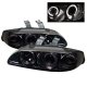 Honda Civic Sedan 1992-1995 Smoked Halo Projector Headlights