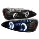 Pontiac Grand Prix 2004-2008 Black CCFL Halo Projector Headlights with LED