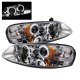 Chrysler Sebring 2001-2003 Clear Dual Halo Projector Headlights with LED