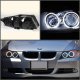 BMW 3 Series Sedan 2006-2008 Black CCFL Halo Projector Headlights