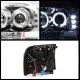 Ford F250 Super Duty 1999-2004 Clear Dual Halo Projector Headlights with LED