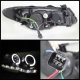 Hyundai Elantra 2007-2010 Black Halo Projector Headlights with LED DRL