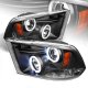 Dodge Ram 2009-2018 Black CCFL Halo Projector Headlights LED DRL