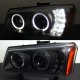 Chevy Avalanche 2003-2006 Black Projector Headlights Halo LED