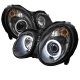 Mercedes Benz CLK 1998-2002 Black CCFL Halo Projector Headlights