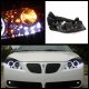 Pontiac G6 2005-2010 Smoked Dual Halo Projector Headlights with LED