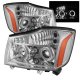 Nissan Titan 2004-2013 Chrome Projector Headlights Halo LED