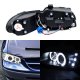 Dodge Caravan 1996-2000 Clear Dual Halo Projector Headlights with Integrated LED