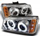 Chevy Avalanche 2003-2006 Clear CCFL Halo Projector Headlights with LED