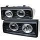 VW Corrado 1990-1995 Black Dual Halo Projector Headlights