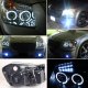 Dodge Magnum 2005-2007 Clear CCFL Halo Projector Headlights with LED