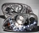 VW Rabbit 2006-2009 Clear HID Projector Headlights LED DRL