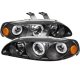 Honda Civic 1992-1995 Black Dual CCFL Halo Projector Headlights