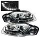 Audi A4 2006-2008 Clear Projector Headlights with LED Daytime Running Lights