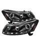 Honda Accord Sedan 2008-2012 Black Projector Headlights with LED DRL