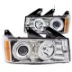 Chevy Colorado 2004-2013 Clear Projector Headlights with CCFL Halo