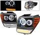 Dodge Nitro 2007-2012 Projector Headlights Black Halo LED