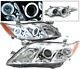 Toyota Camry 2007-2009 Clear Projector Headlights CCFL Halo